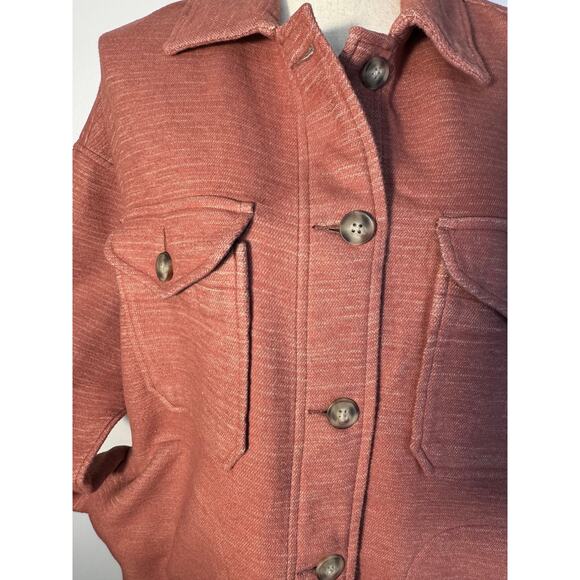 Pendleton Women's Shirt Jacket Rust Orange Red Cotton Size M Flannel Coat - Picture 3 of 8